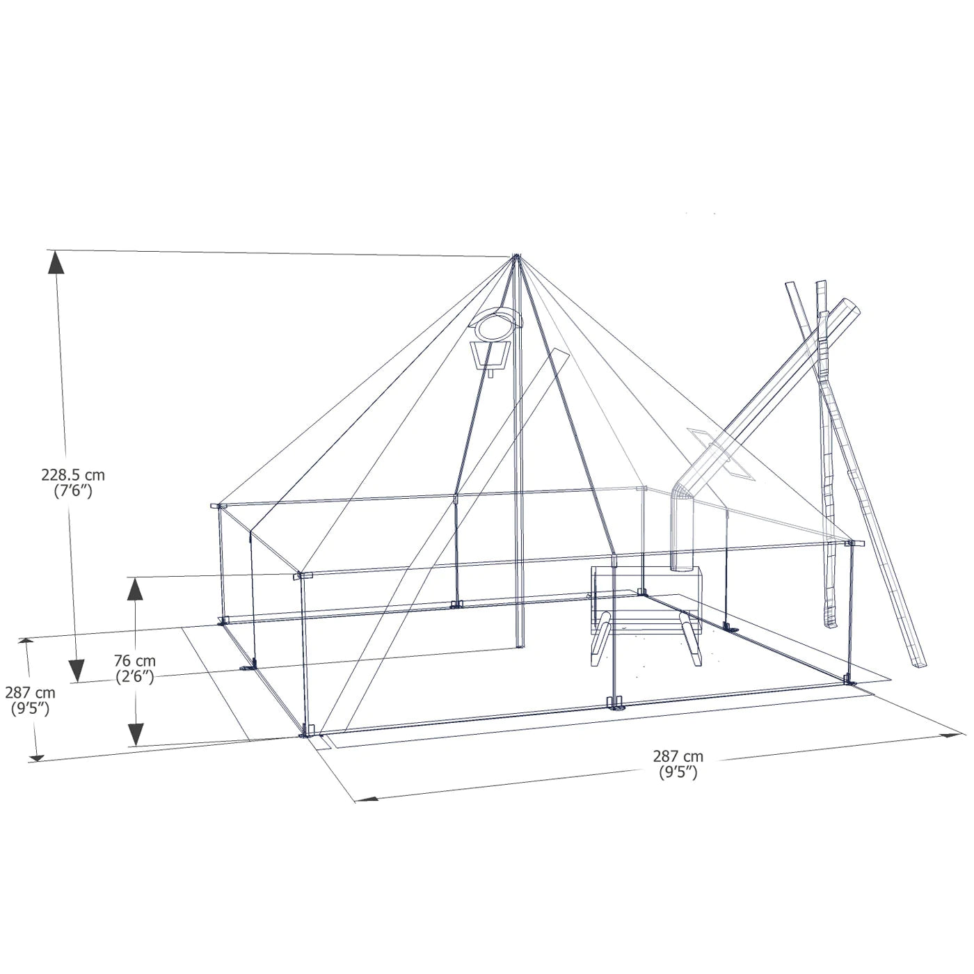 Esker Classic 10x10 Hot Tent & Stove Rental (3-4 people)