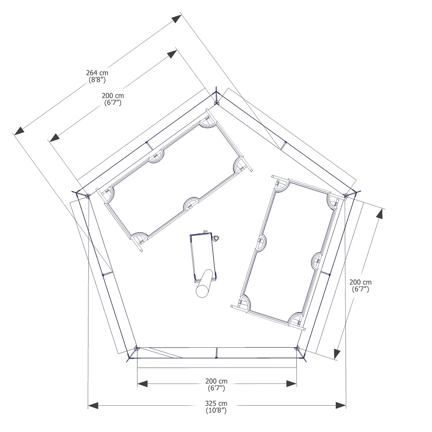 Tente chaude d'hiver Esker Arctic Fox 9x9