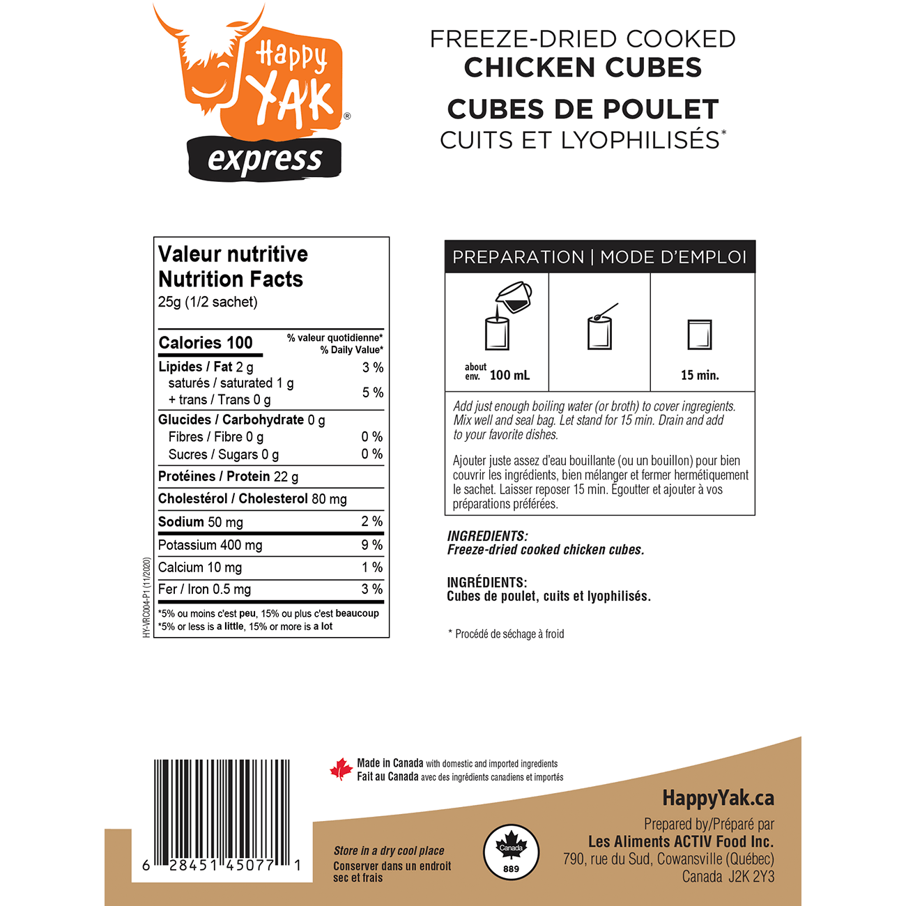 Happy Yak Freeze Dried Chicken