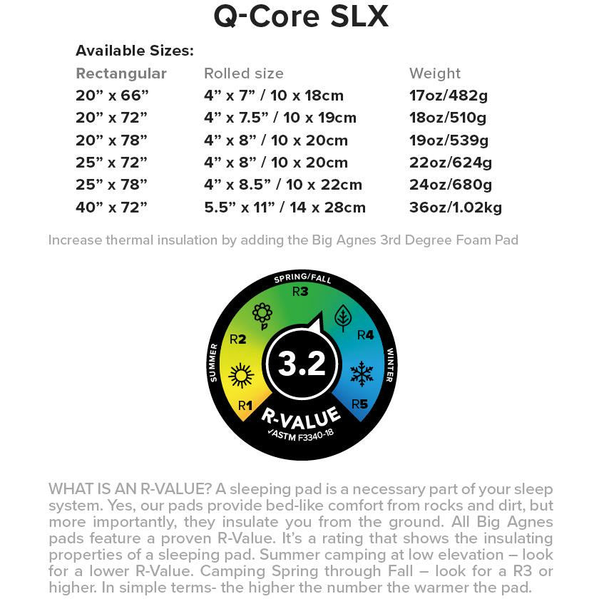 Big Agnes Insulated Q Core SLX Sleeping Pad