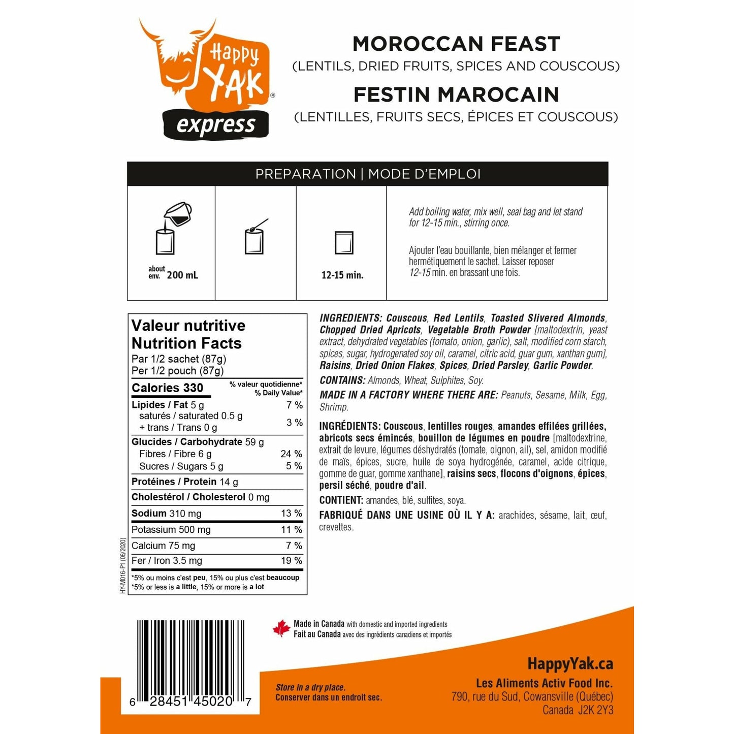 Happy Yak Moroccan Feast