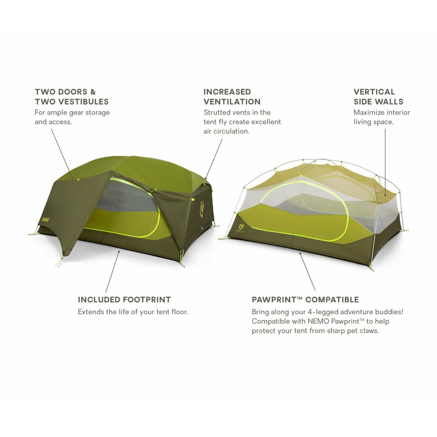 Nemo Aurora 3P Tent + Footprint