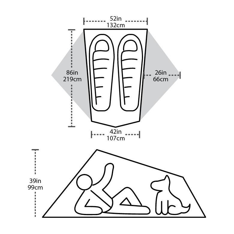 Big Agnes Tiger Wall 2 Person Platinum Tent