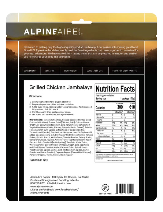 Alpine Aire Grilled Chicken Jambalaya