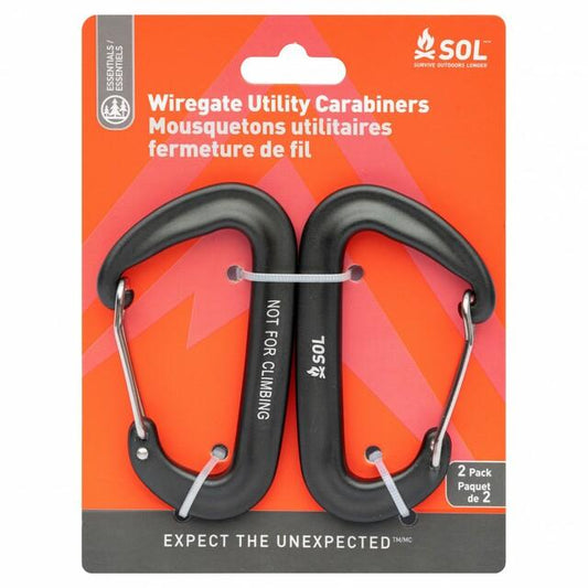 SOL Wiregate Utility Carabiner - 2 Pack