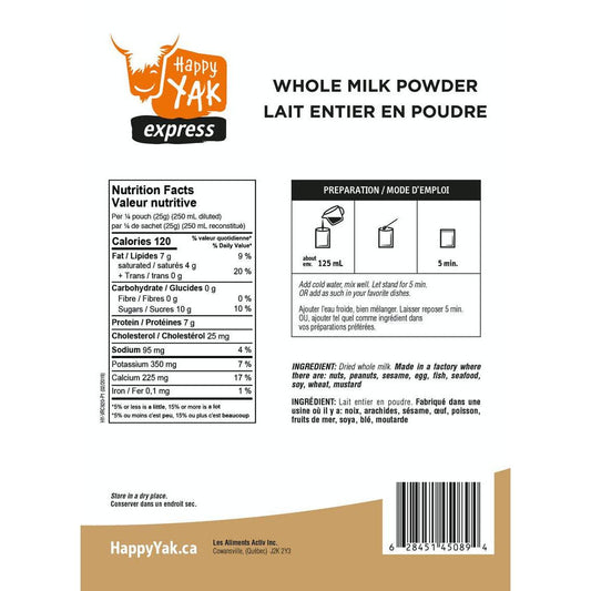 Happy Yak Whole Milk Powder