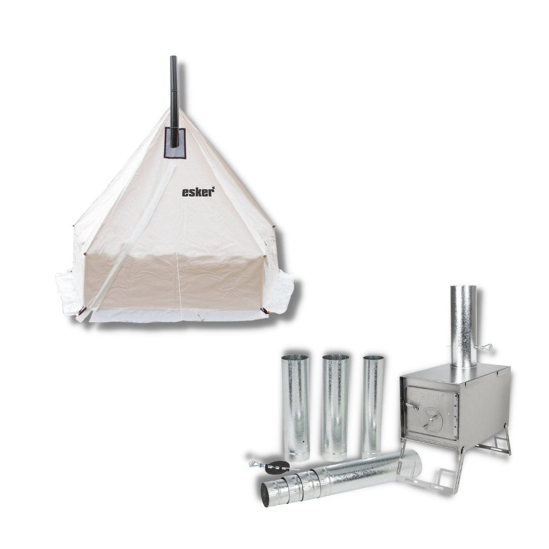 1-2 Person Hot Tent & Stove Rental