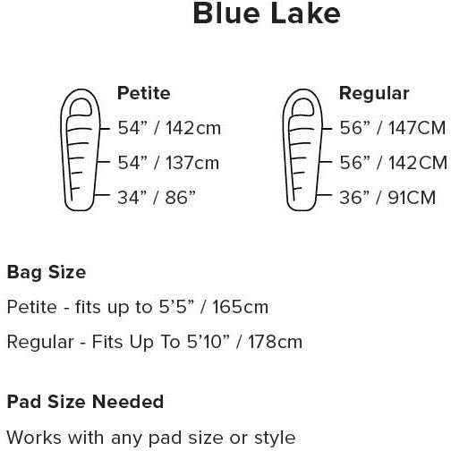 Big Agnes Blue Lake 25F/-4C Womens Sleeping Bag
