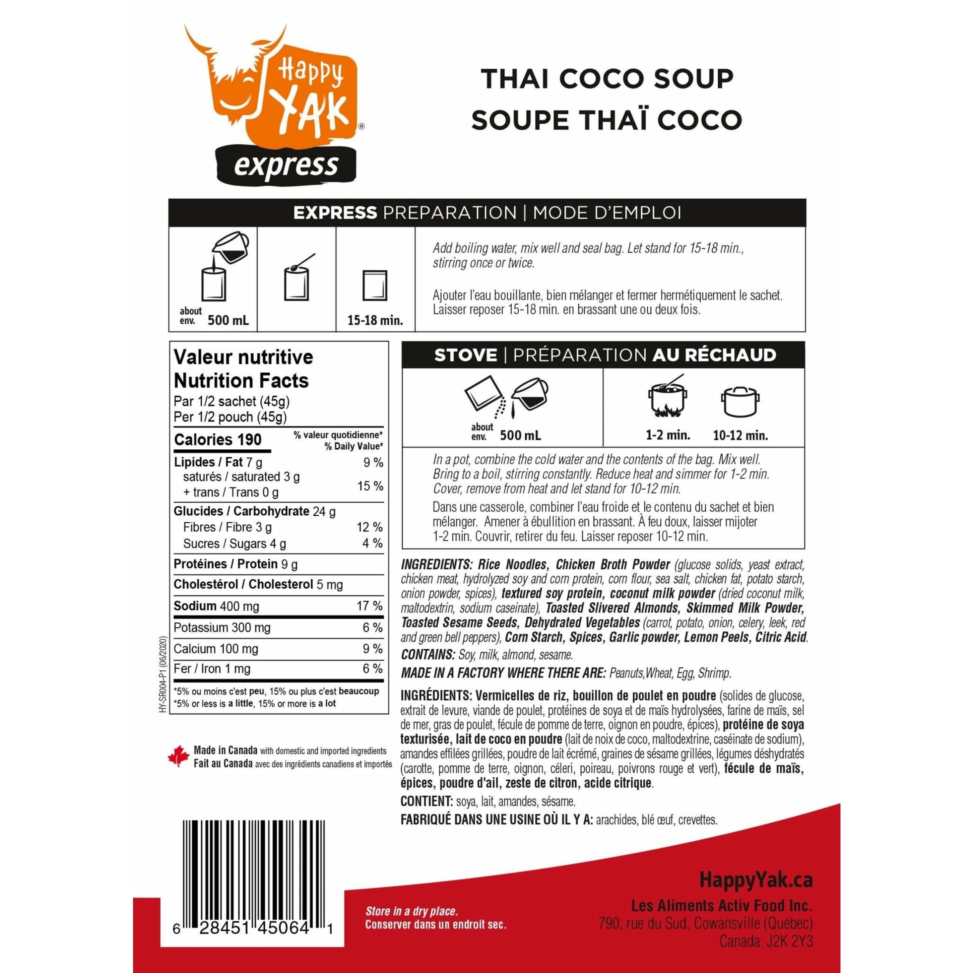Happy Yak Thai Coco Soup