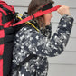Ostrom tumpline for canoe pack, portage pack and canoe barrel harness, side view, Canada, image.