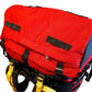 Red Ostrom Wabakimi Canoe Pack, Portage Pack lid and zippered pocket top view, Canada, image.